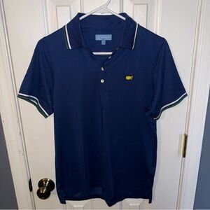 Magnolia Lane Masters Collection Dark Blue Polo with Embroidered Accent